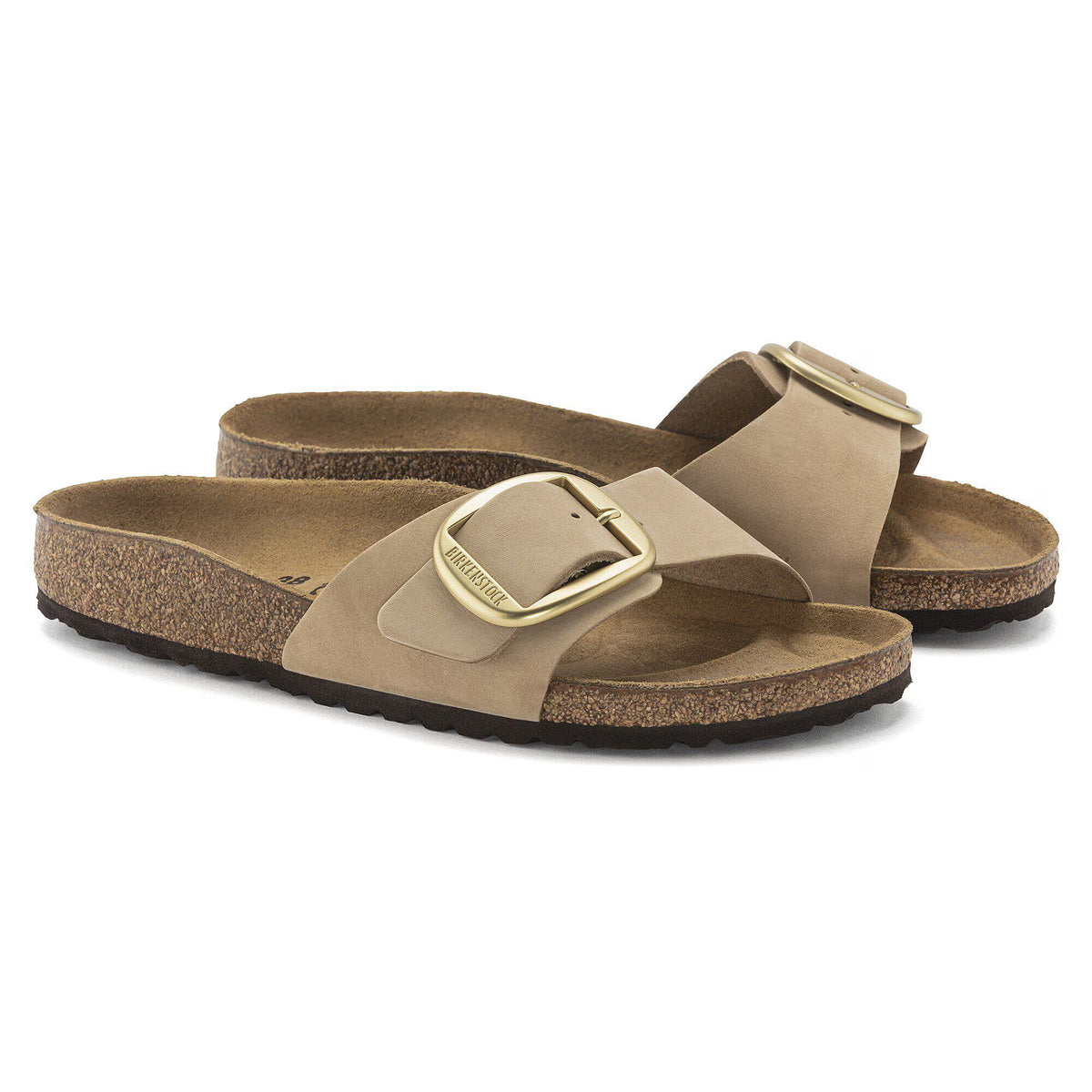 Madrid Big Buckle Natural Leather Nubuck