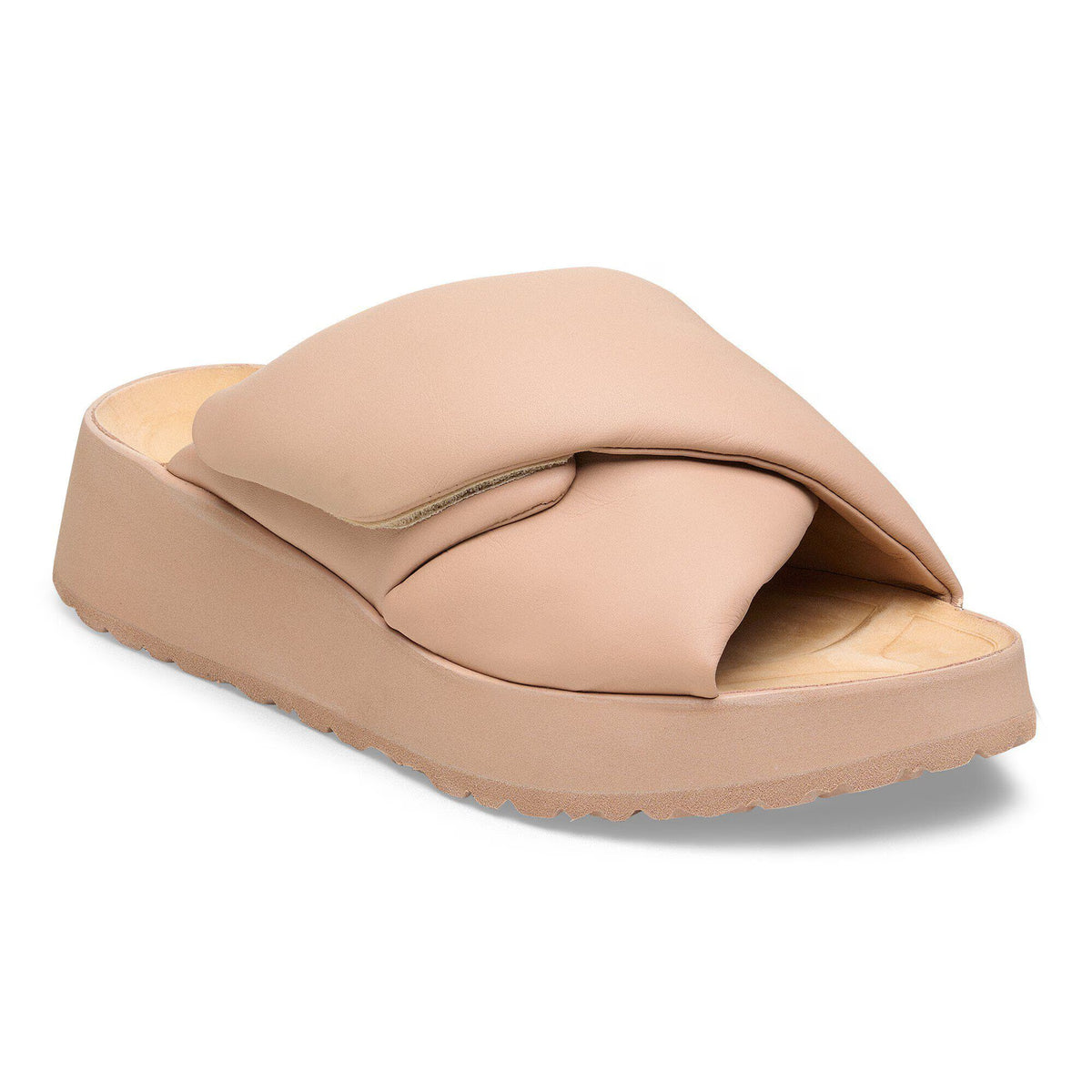 Theda Cross Strap Natural Leather