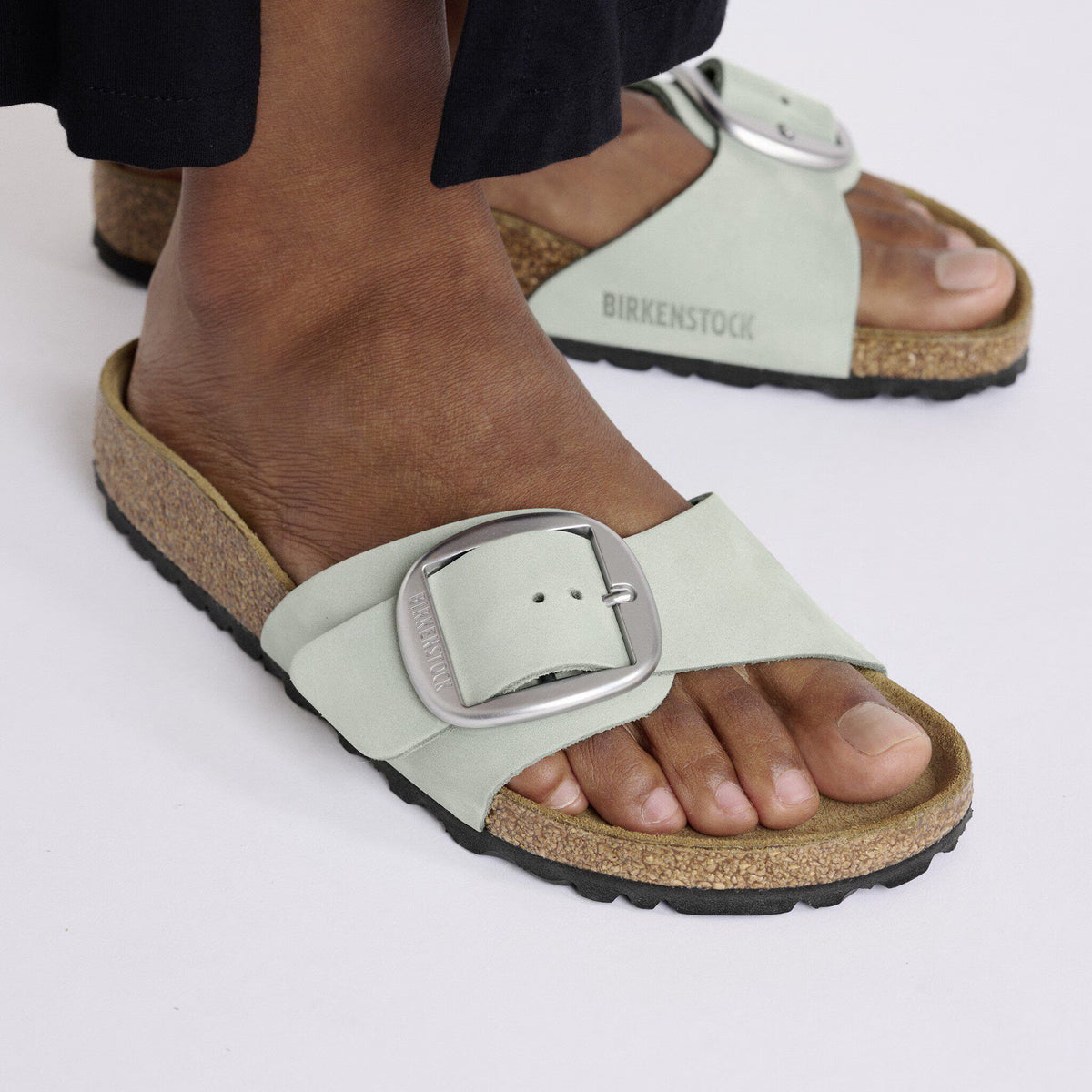 Madrid Big Buckle Nubuk Leather