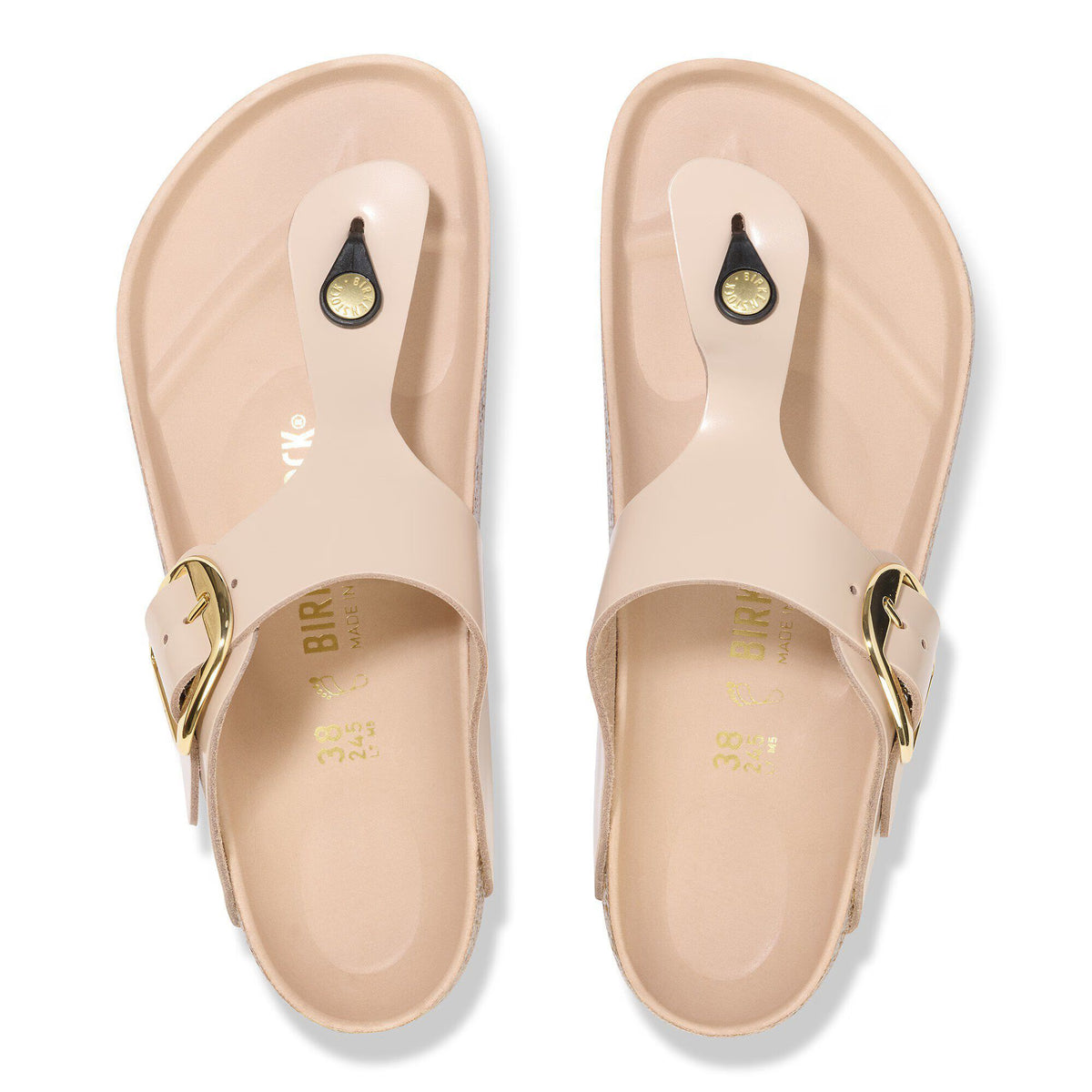 Gizeh Big Buckle Natural Leather Patent