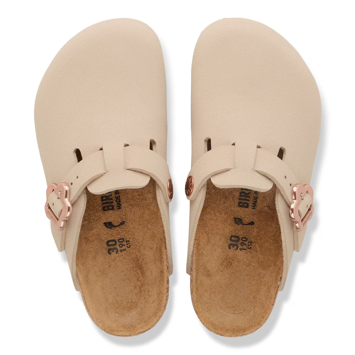 Boston Flower Buckle Kids Birko-Flor Nubuk
