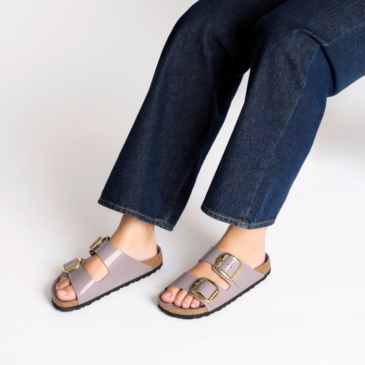 Arizona Big Buckle Natural Leather Patent