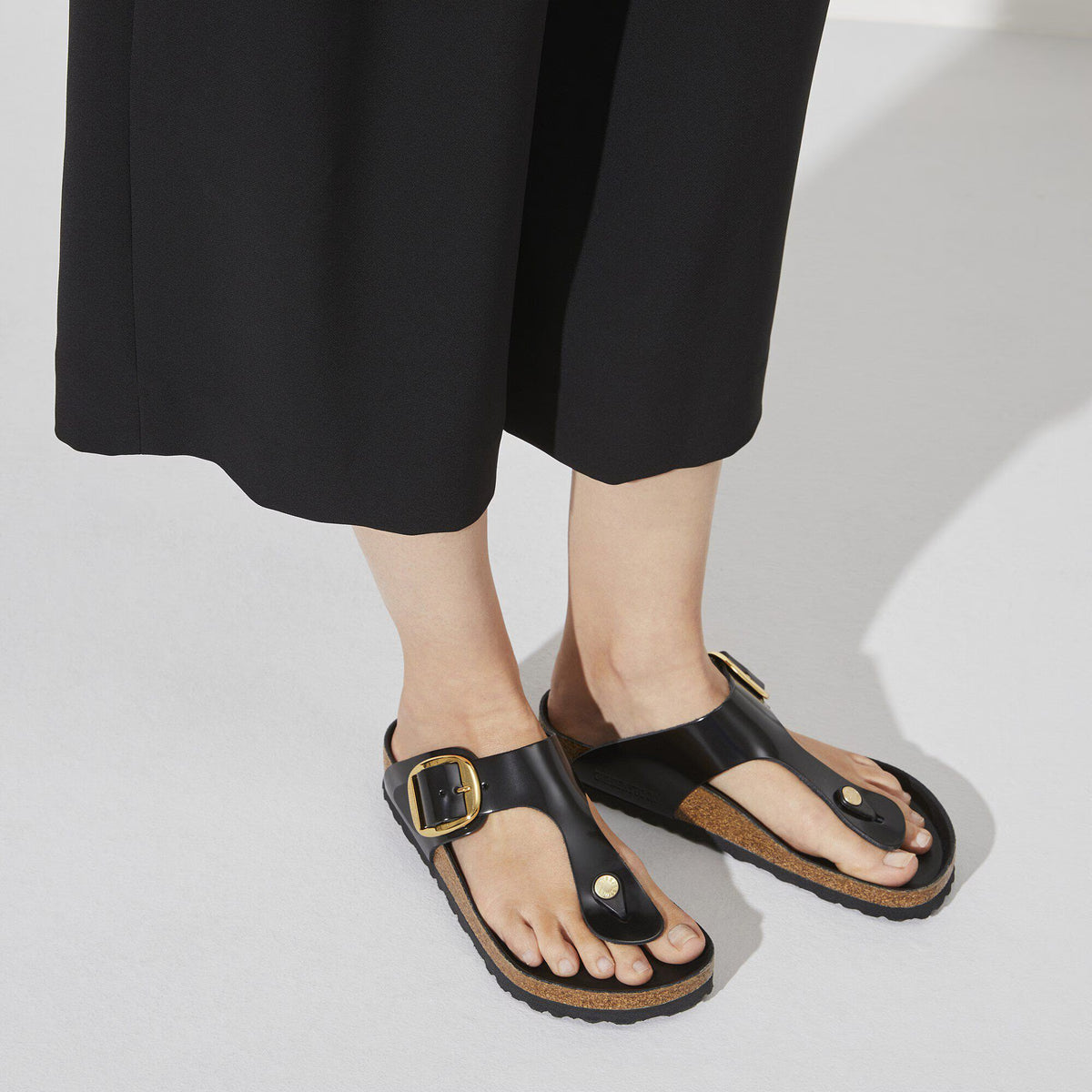 Gizeh Big Buckle Natural Leather Patent